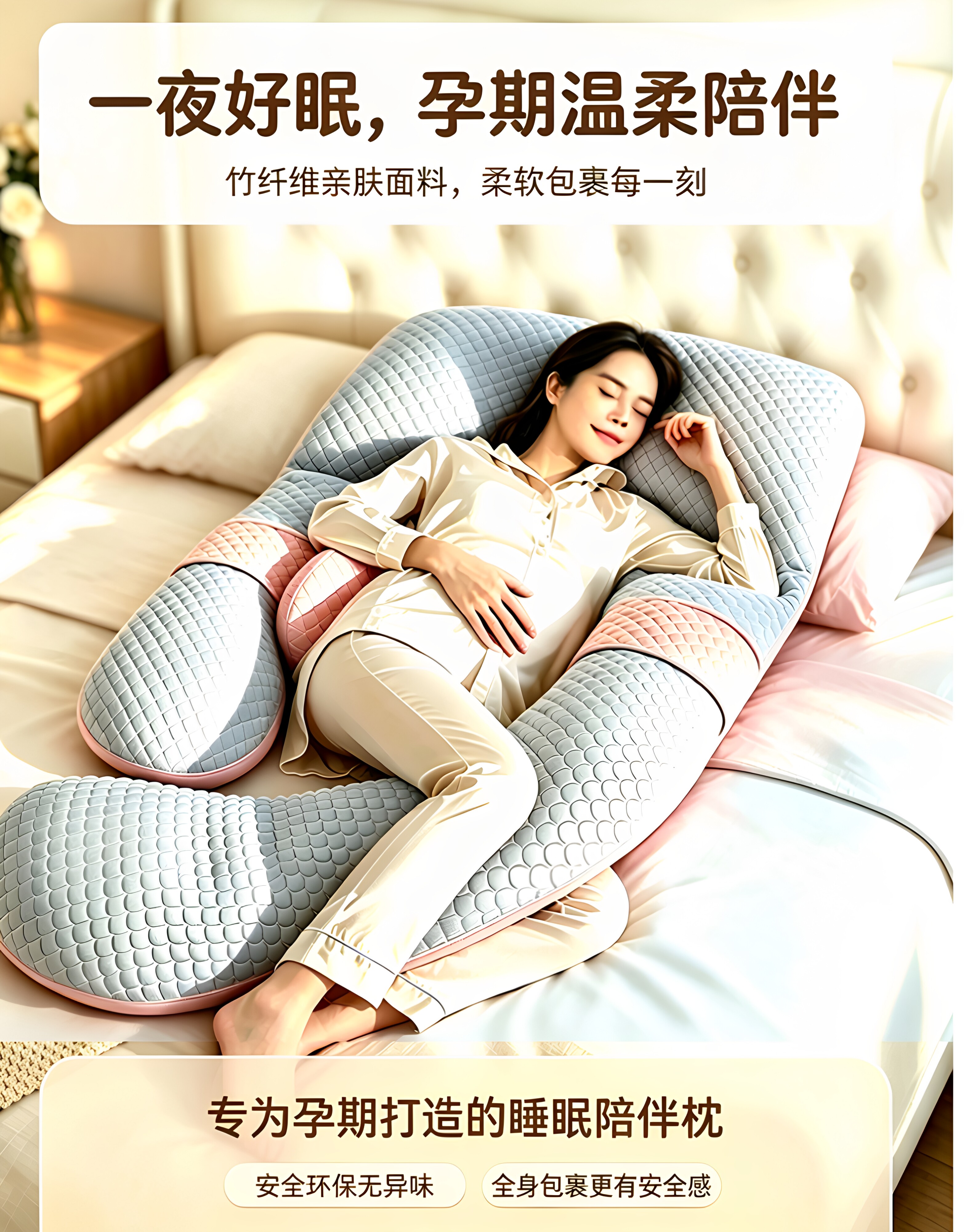 孕妇枕护腰侧睡枕托腹侧卧枕头用品怀孕期孕晚期睡觉专用抱枕神器 — 1