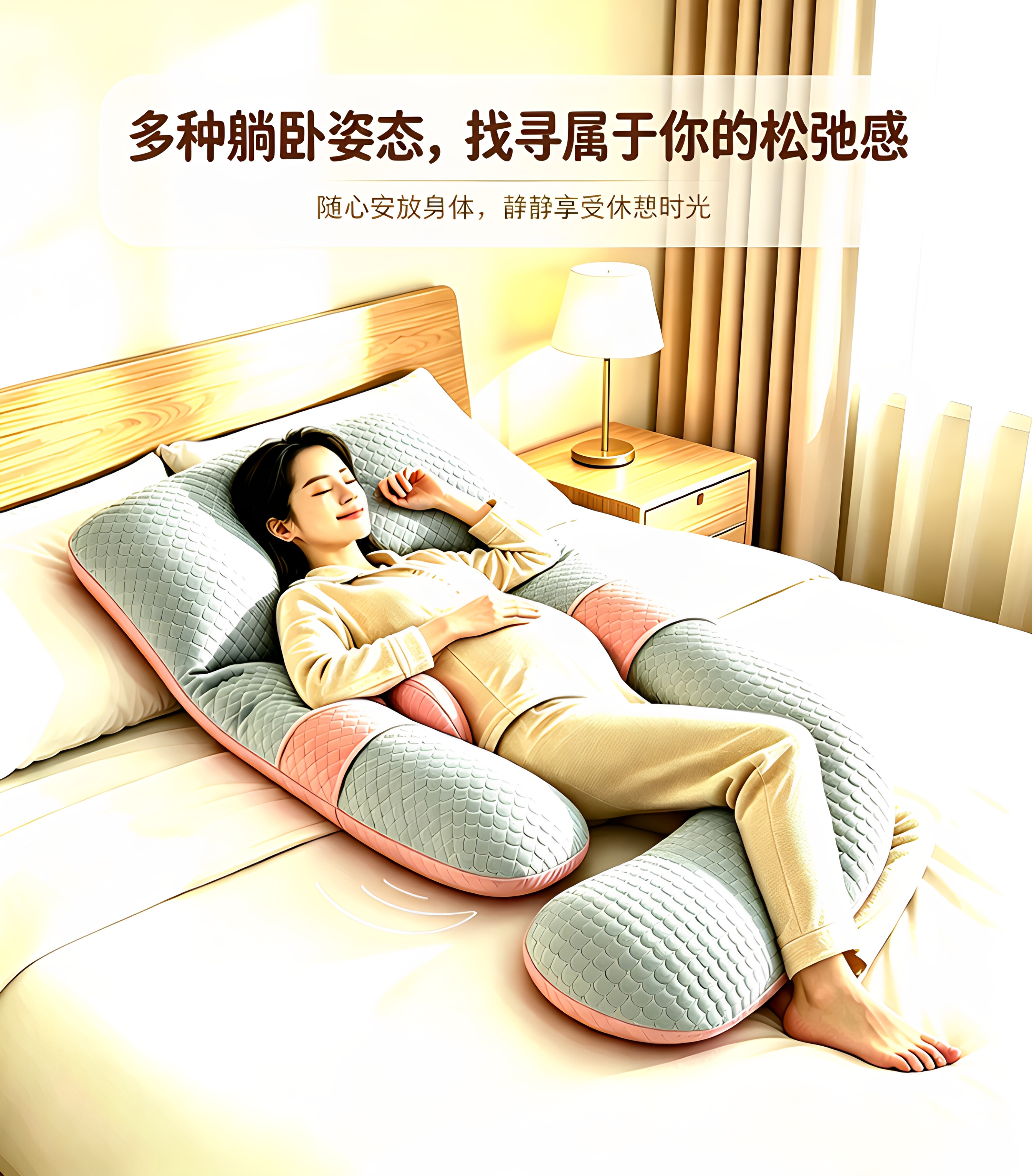孕妇枕护腰侧睡枕托腹侧卧枕头用品怀孕期孕晚期睡觉专用抱枕神器 — 5