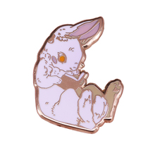 Cute reading bunny badge