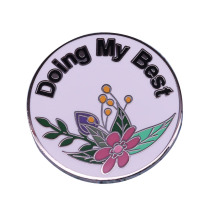 I will do well flower badge