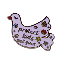 Protect your children not your guns - Beautiful Peace Dove Brooch