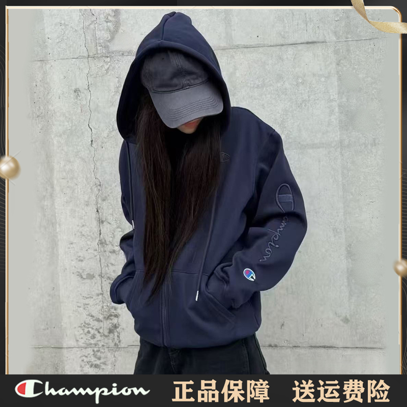 Autumn Japanese Version Champion Unicorn Sleeve Cardigan Men's Pure Cotton Casual Hooded Cardigan Women's Double-Arm Embroidery Couple's Jacket Trendy