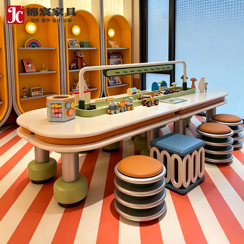 Sales Office Sales Department Mezzanine Area Amusement Park Children's Area Children's Table and Chair Set Craft Table Building Blocks Lego Table