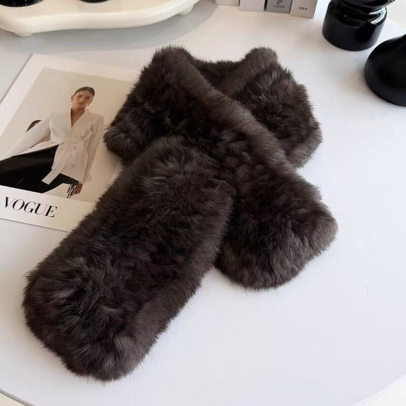 9011 Winter Benefit Korean Style Rex Rabbit Fur Scarf 10.7