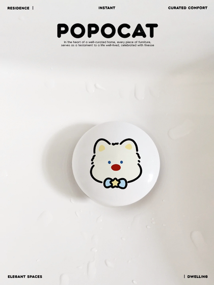 领带小狗小陶瓷洗脸盆卫生间洗手池漏水塞洗脸盆下水器创意弹跳芯