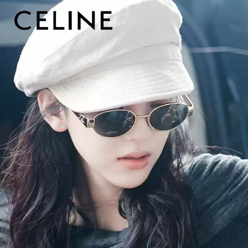 Celine Celine Sunglasses for Women, Same Style as Zhang Ruonan, Retro Old Money Style Metal Sunglasses, Sun Protection Glasses Cl40235U Celine Celine Sunglasses for Women, Same Style as Zhang Ruonan, Retro Old Money Style Metal Sunglasses, Sun Protection Glasses Cl40235U