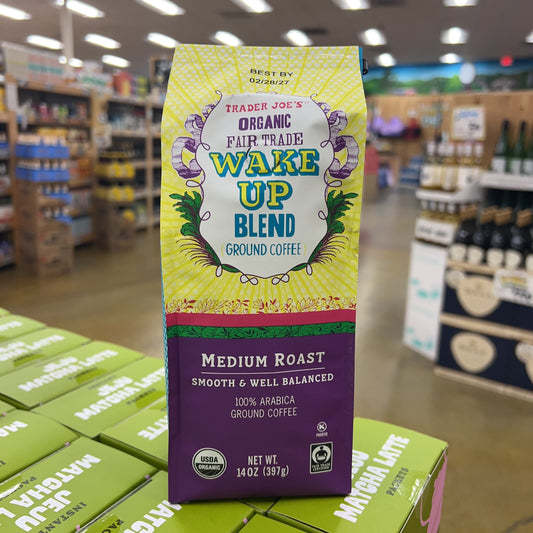 Trader Joe's Wake up Organic Fair Trade Medium Roast Ground Coffee 397g Trader Joe's Wake up Organic Fair Trade Medium Roast Ground Coffee 397g