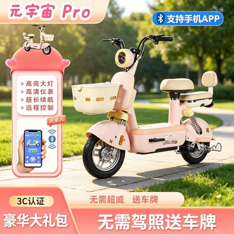 New Metaverse Electric Scooter for Women, Small Electric Bike, New National Standard Electric Bicycle, Adult Women's Mobility Vehicle