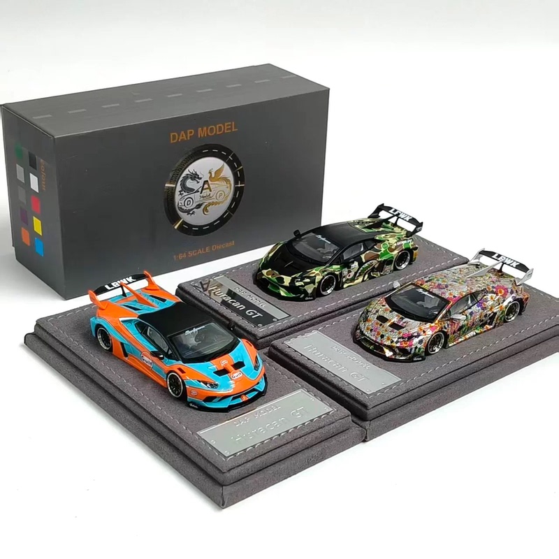 In Stock Dap1:64 Lamborghini Huracan Gt Hurricane Smooth Bearing Wheel Alloy Car Model