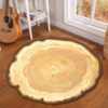 Annual ring round living room carpet imitation wood grain print bedroom bay window hanging chair floor mat bathroom floor mat