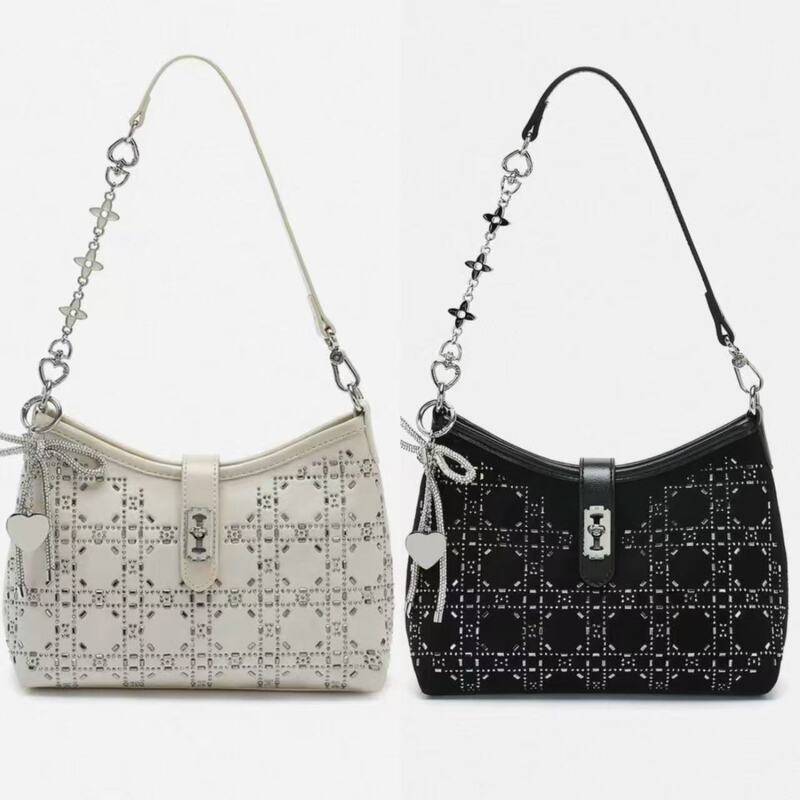 Ck~Official Women's Bag New Model Mesh Rhinestone Bag in Denim Blue Classic Hobo Underarm Bag Crossbody Bag Ck~Official Women's Bag New Model Mesh Rhinestone Bag in Denim Blue Classic Hobo Underarm Bag Crossbody Bag