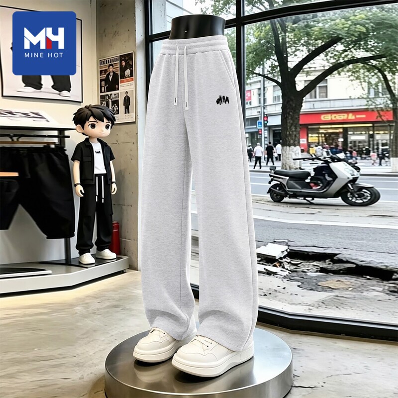 Tangshi Group Mh Men's Casual Pants Loose Straight-Leg Trousers 2026 Autumn New Versatile Drapey Sweatpants Men's Pants Tangshi Group Mh Men's Casual Pants Loose Straight-Leg Trousers 2026 Autumn New Versatile Drapey Sweatpants Men's Pants