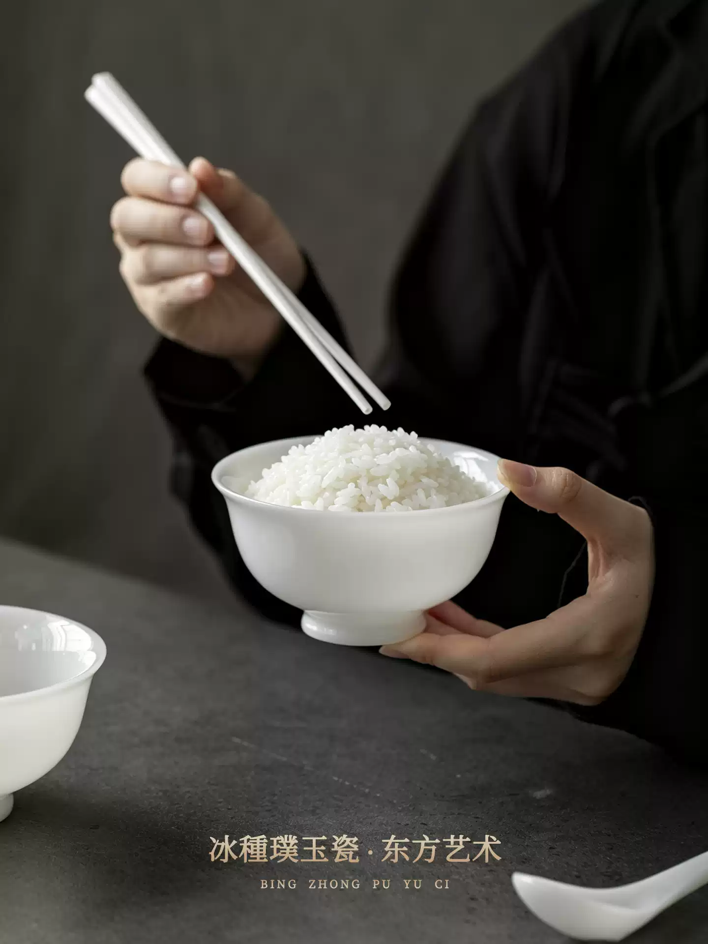 冰种璞玉瓷碗家用盛饭碗精致高级白瓷餐具温润通透加厚防烫撇口碗-淘宝Taobao | 天猫Tmall