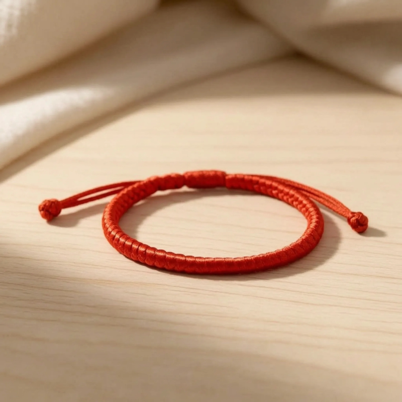 Hand-Woven Red Rope Bracelet with Adjustable Drawstring, Simple Design, Versatile Accessory, Gift for Best Friend or Girlfriend
