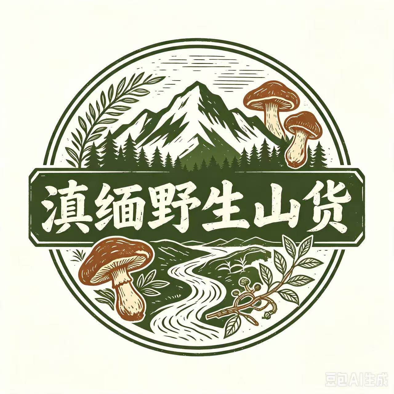 滇缅野生山货的LOGO