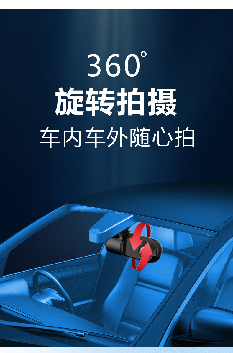USB HD dash cam, speed monitoring device, in-car camera with HD night vision, and ADAS auxiliary functions