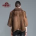 Beast King Mink 2016 áo chồn mới toàn bộ lông chồn lông nâu lông ngắn Áo choàng bà. - Faux Fur