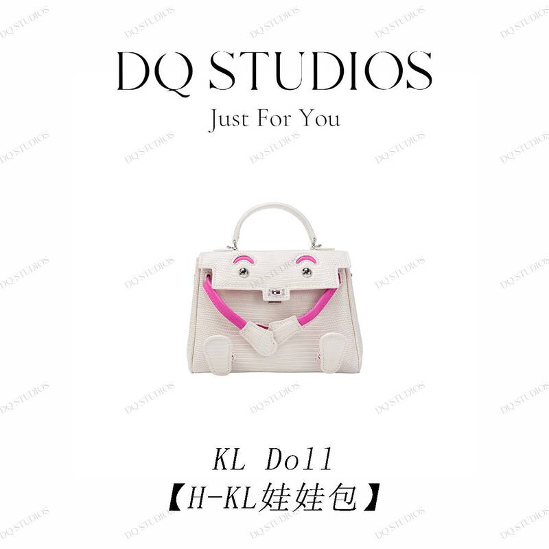 【Dq Studios】New Product Launch-H-Kl Doll Bag-Handbag Bg19814-White with Rose Red 【Dq Studios】New Product Launch-H-Kl Doll Bag-Handbag Bg19814-White with Rose Red