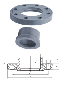 (Authentic) Youli dark gray national standard plastic UPVC pipe loop flange movable flange sleeve Hubei Shaanxi