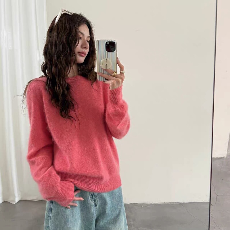 10.17/Lanqian Casual Chat~ Silk, Sheep Wool, and Cashmere Blend, Lazy and Relaxed Knit Sweater