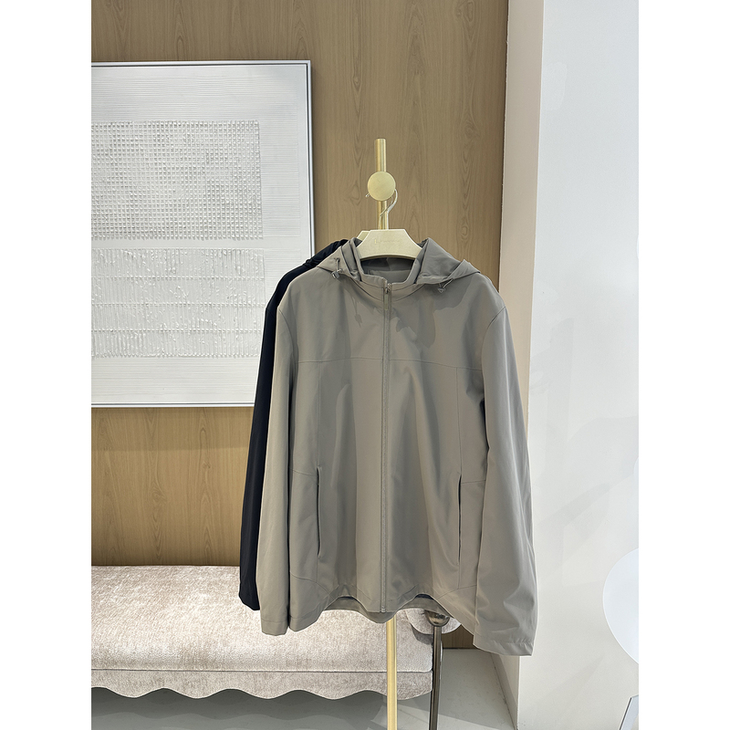Blue Big Brother | Detachable Hooded Men's Jacket Wrinkle-Resistant Windproof Lightweight Business Coat 5449