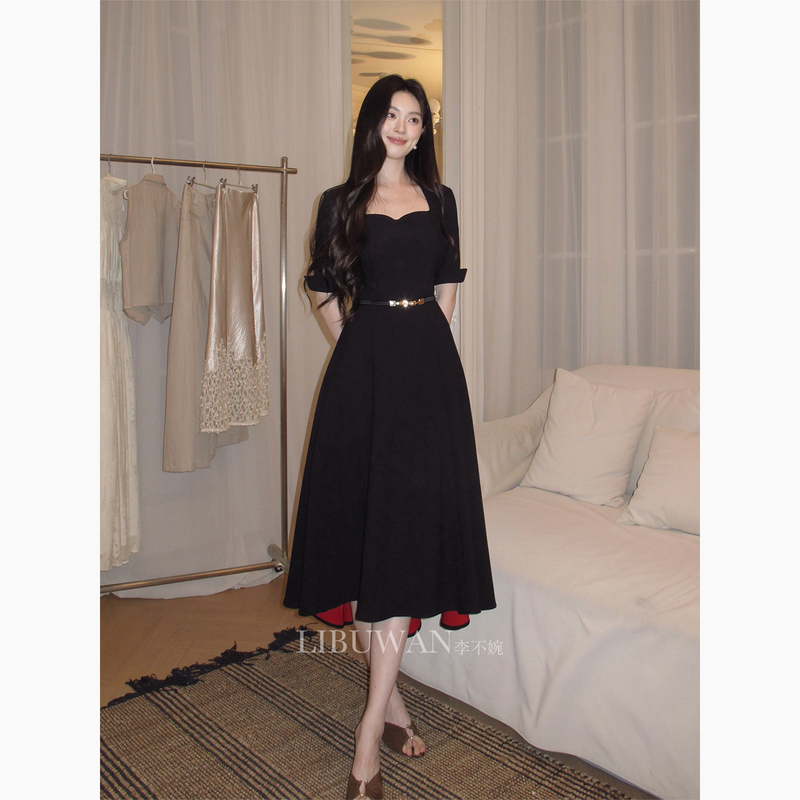 Li Buwan Urban Lady 2.0 Mid-Sleeve Slimming Sexy High-End Red Bottom Dress Summer New Style Dress