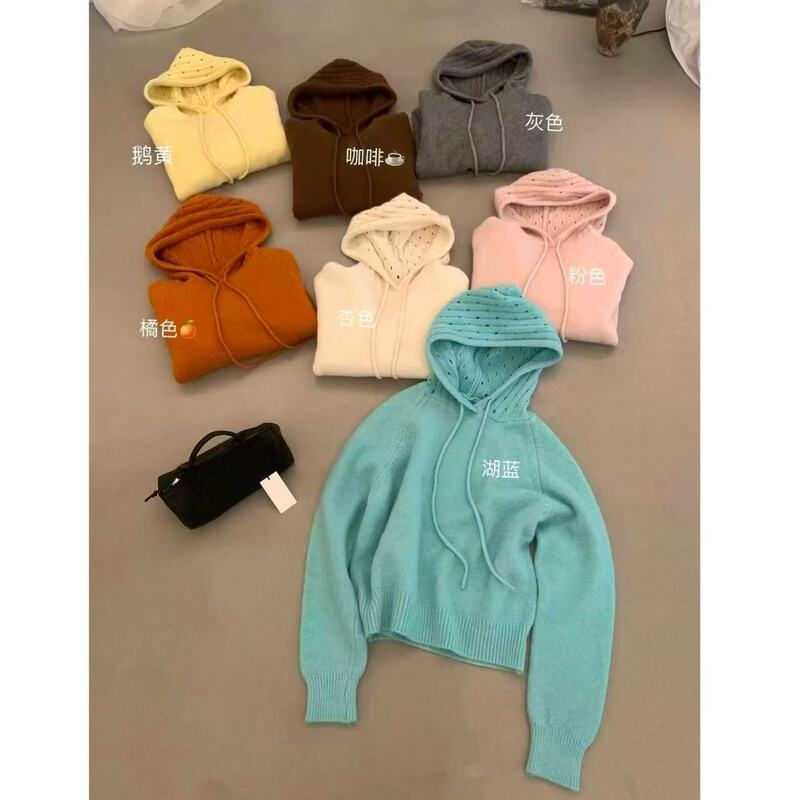 1020【Nana's New Arrival】Hooded Drawstring Sweater, Non-Fading, Non-Exchangeable White Top 1020【Nana's New Arrival】Hooded Drawstring Sweater, Non-Fading, Non-Exchangeable White Top