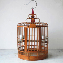 Thrush bird cage bamboo Guizhou boutique handmade full set of accessories universal raw head medium and large starling myna brother Sichuan cage