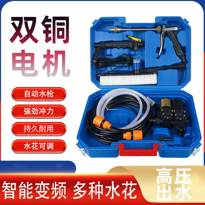 12v24v dual-pump washing machine on-board water pump portable car washer high-pressure water gun for domestic car wash