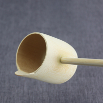 Handmade natural bamboo spoon with duck bill short handle commercial water bamboo spoon bamboo ladle bamboo tube spoon water tea ladle
