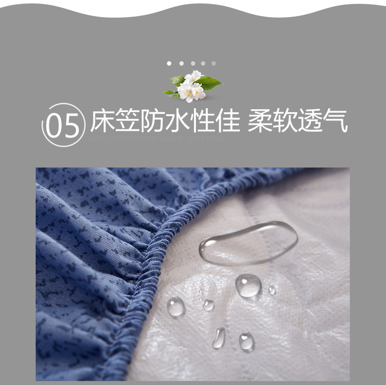 Được trang bị khăn trải giường thấm nước spacer thở niệu dày mùa xuân nệm bảo vệ bông giường bìa trượt 1,5m rửa - Trang bị Covers 	ga chun trải giường 2mx2m2	