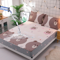 100% cotton baby waterproof fitted sheet bed cover Urine breathable machine washable summer cotton mattress protective cover 1 8m can be customized