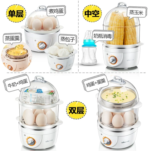 Bear Bup Egger Double -Layer Timing Timing Home Home Многофункциональный мини -паровар.