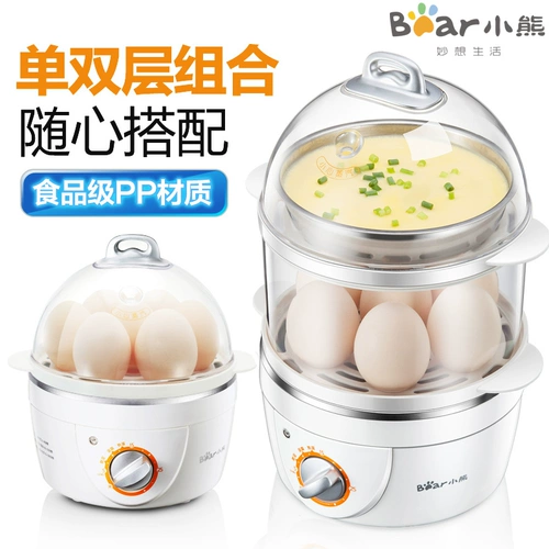 Bear Bup Egger Double -Layer Timing Timing Home Home Многофункциональный мини -паровар.