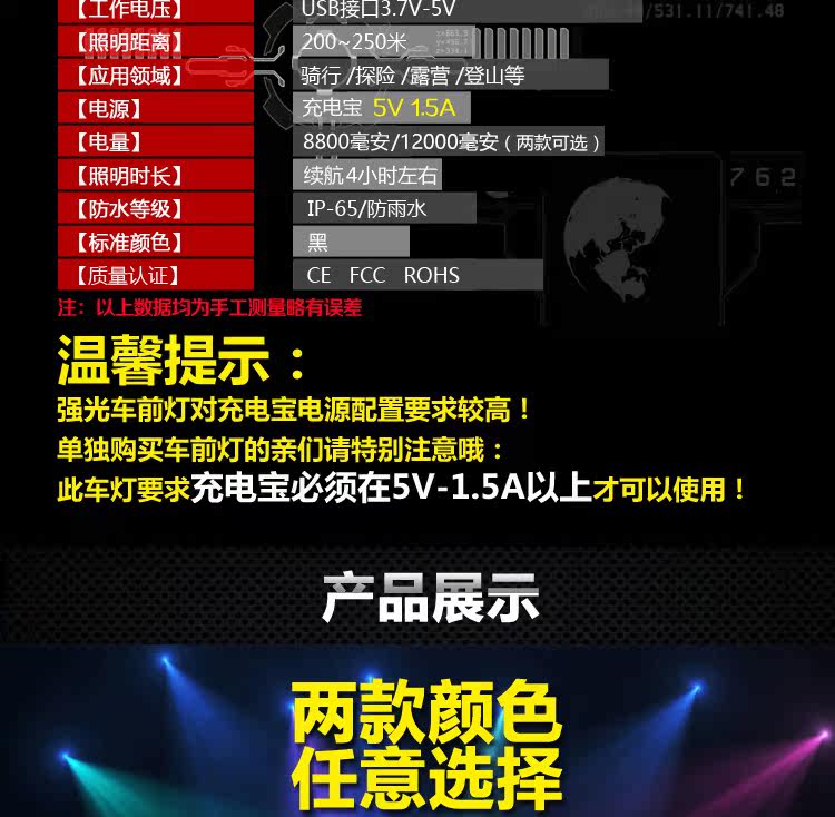 Lumière vélo MINAS - phare - Ref 2398057 Image 10