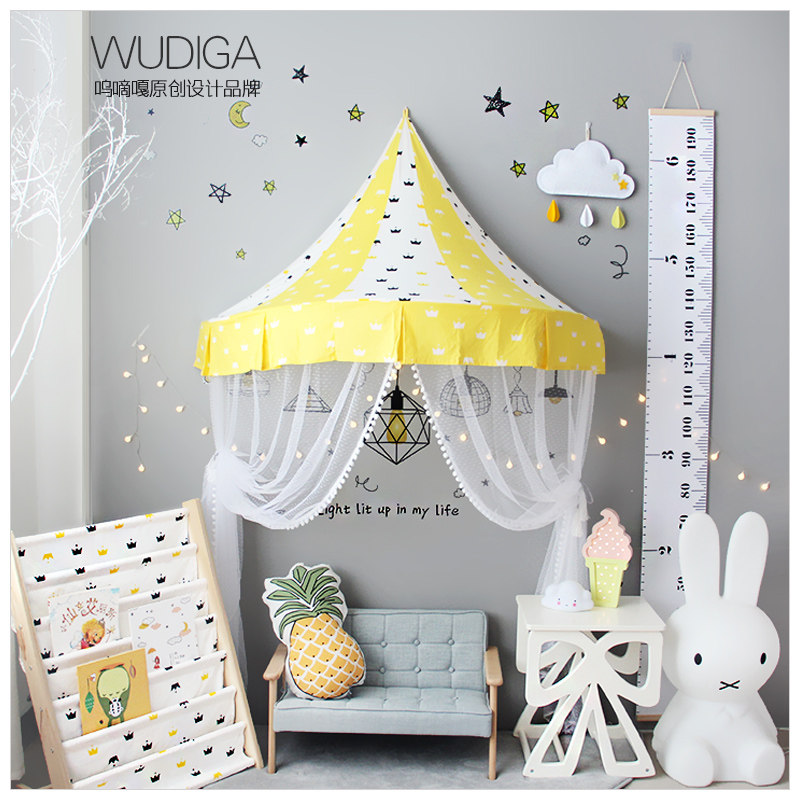 Oooo Tick Ga Cotton Reading Corner Half Moon Tent Baby Bed Canopy