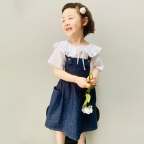 Pro-Zika Imakokoni original sweet and cute summer denim harness skirt dress 2021 girl 21624 girl