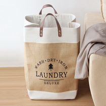 Jane Sen Dirty Laundry Containing Basket Outlet Thickened Containing Box Toy Foldable Large Cotton Linen Containing Barrel Home