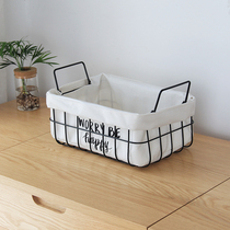 Iron Art Containing Basket Snacks Minimalist Containing basket Desktop Debris Containing Boxes Items Basket Magazine Book Containing Boxes