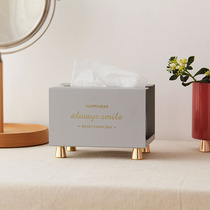 Original Nordic Ins Home Paper Towels Box Retro High-end Hotels Iron Art Living Room Minima Creative Restaurant Cramers