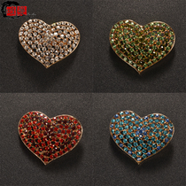 Love rhinestone brooch Womens anti-light pin clothing accessories Personality ins neckline fixed corsage trinkets