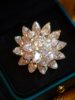 Luxurious High-End Brass Snow Lotus Zircon Brooch Fashion Clothing Fixed Anti-Exposure Corsage Atmospheric Pin Accessories