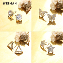 Butterfly Ear Nail Girls Small CrowdPersonalized Earrings Japan-South Korea Temperament Superior Earrings Silver Needle Inlaid Jewel Ear Clip