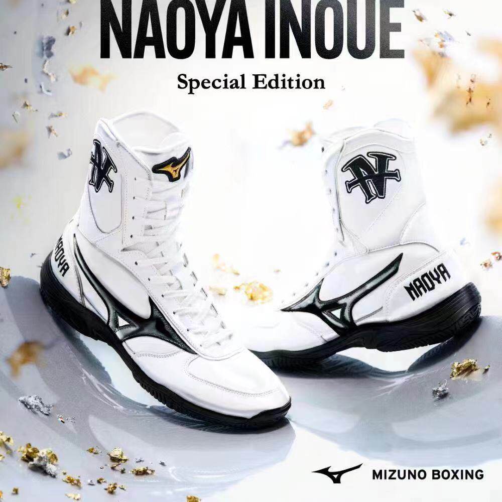 穿上井上尚弥同款Mizuno黑金拳击鞋，成为擂台上的拳王之星！🔥-拳击鞋