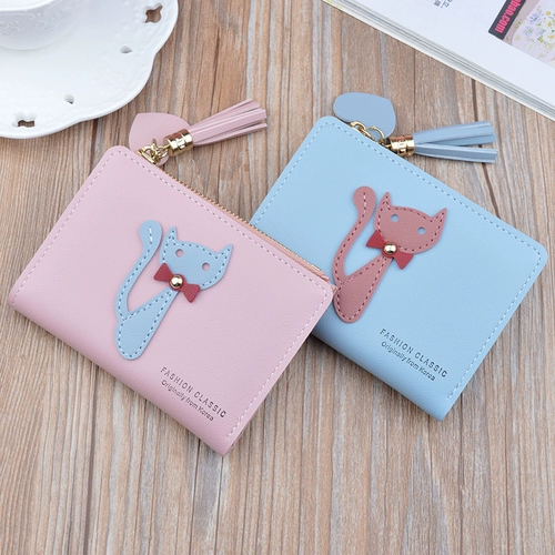 Бумажник, короткая тонкая сумка через плечо, свежая милая небольшая сумка, универсальный кошелек, картхолдер, японские и корейские