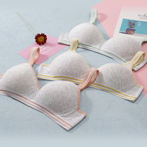 Student underwear bra development period small chest girl junior high school students cotton high school without steel ring thin model bra autumn