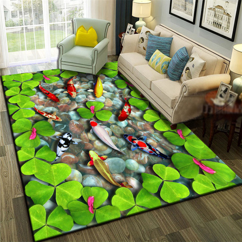 Mới in 3D thảm phòng khách bàn cà phê chăn sân vườn phòng ngủ thảm đầu giường chăn tùy chỉnh chiếu mat - Thảm thảm trải sàn