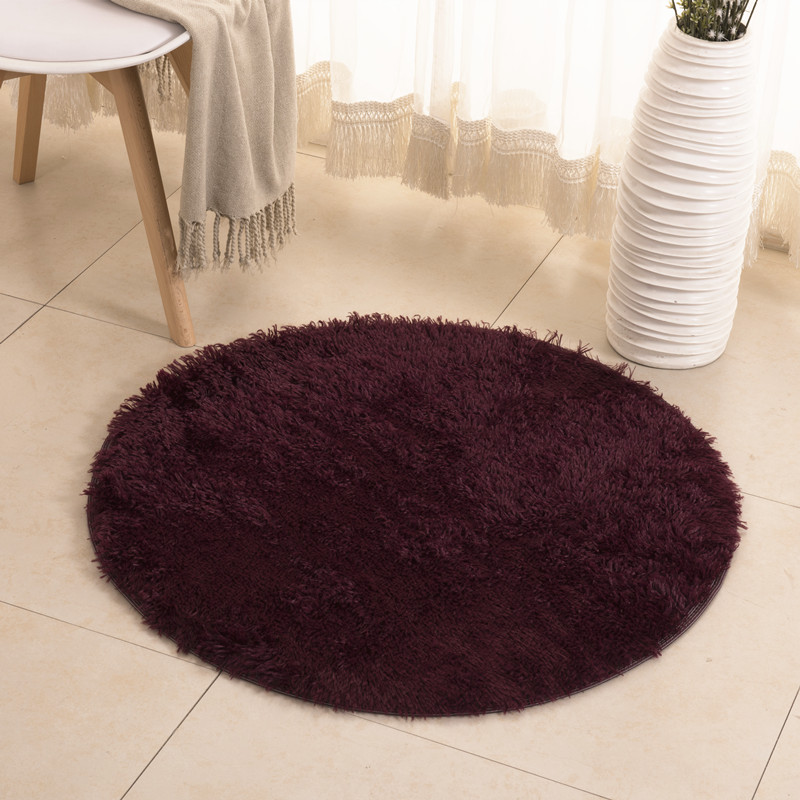 thảm sàn tròn đáng yêu ghế giỏ chuyển ghế máy tính phòng ngủ cạnh giường ngủ thảm đệm pad wicker yoga mat Thể hình - Thảm sàn miếng ghép sàn nhà