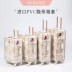 Nhập Khẩu Siêu Trong Suốt Bao Retro Xe Đẩy Ốp Lưng Bảo Vệ Vali Da Túi Chống Nước 20/22/24/26 Inch vali kéo vải 
