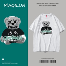 MAQILUN MAQILUN joint mens t-shirt short-sleeved loose trend ins style